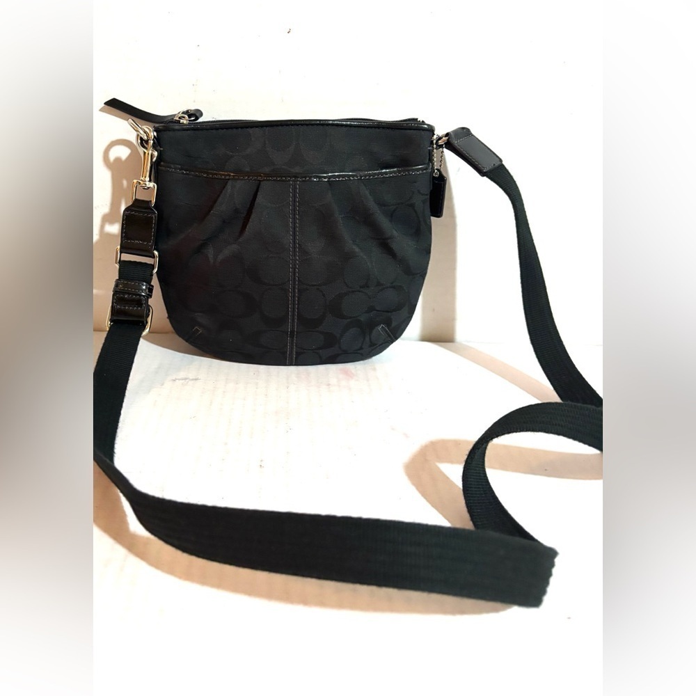 Coach vintage CC signature print canvas crossbody handbag